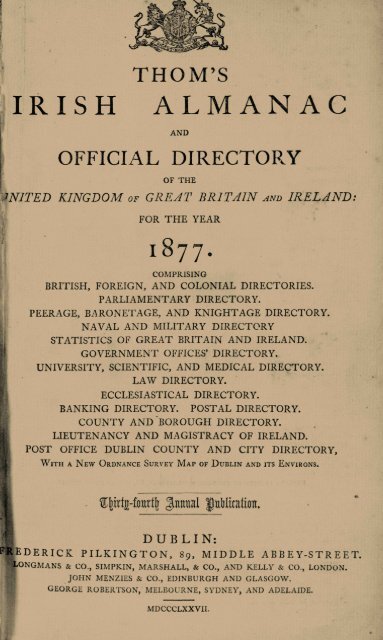 fIRISH ALMANAC - South Dublin Libraries' Digital Archive