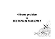 Hilberts och Clay problemen