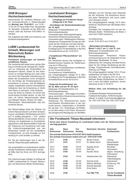 Amtsblatt Nr. 06 vom 21.03.2013 - Titisee-Neustadt