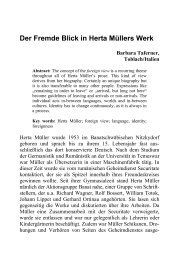 Der Fremde Blick in Herta Müllers Werk - Reviste