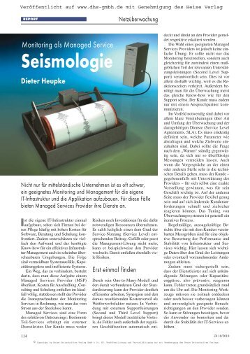 Seismologie - DHS - Dieter Heupke Systemberatung GmbH