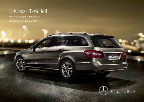 Preisliste Mercedes-Benz E-Klasse T-Modell / Kombi (S212) vom 01.02.2011.