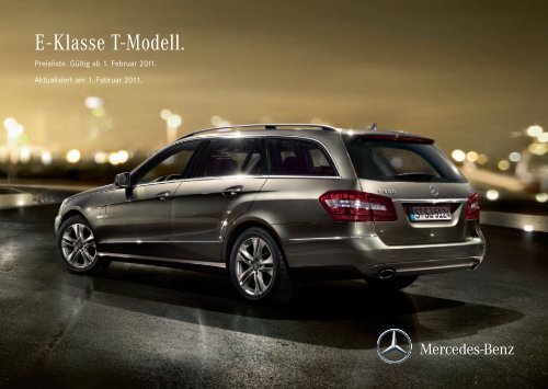 Preisliste Mercedes Benz E Klasse T Modell Kombi S212 Vom 01 02 2011