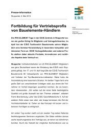 Fortbildung für Vertriebsprofis von Bauelemente-Händlern - E/D/E ...