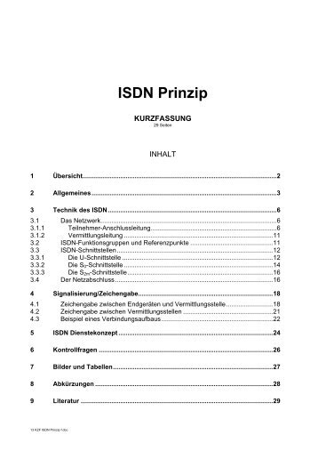 ISDN Prinzip - Moderne Telekommunikation