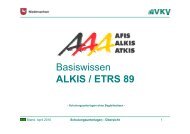 Basiswissen ALKIS/ETRS89 (Schulungsfolien) - LGN - Niedersachsen