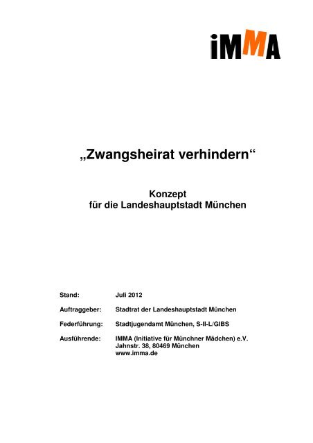 „Zwangsheirat verhindern“ Konzept für die Landeshauptstadt ... - RIS