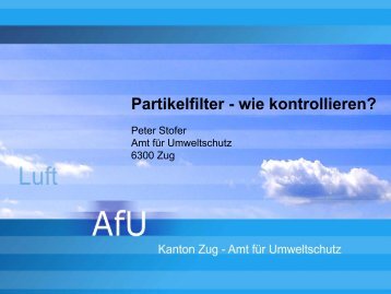 Partikelfilter - wie kontrollieren?