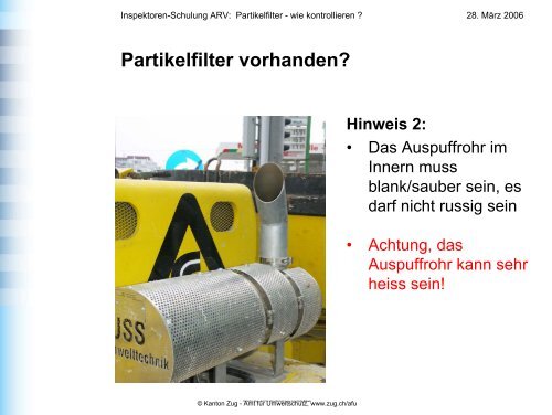 Partikelfilter - wie kontrollieren?