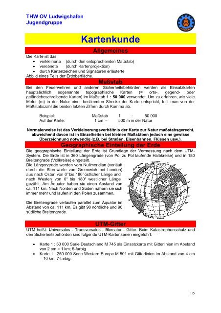 Infokarten Kartenkunde Thw Jugend Ev