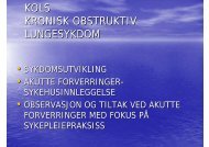 Forverring ved KOLS-sykdom v/avdelingssykepleier Ranveig Rotmo ...