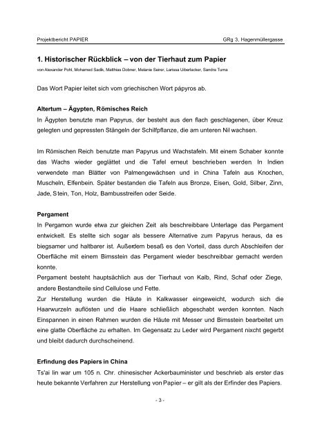 Papierprojekt - IMST