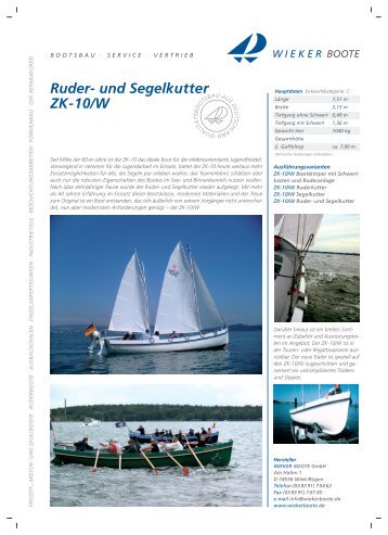und Segelkutter ZK-10/W - Wieker Boote GmbH