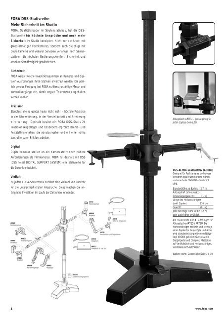 Weitere techn. Daten siehe Seite 14 der PDF - Broschüre. - Foba