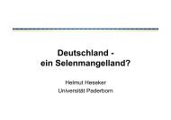 Deutschland - ein Selenmangelland? - Universität Paderborn