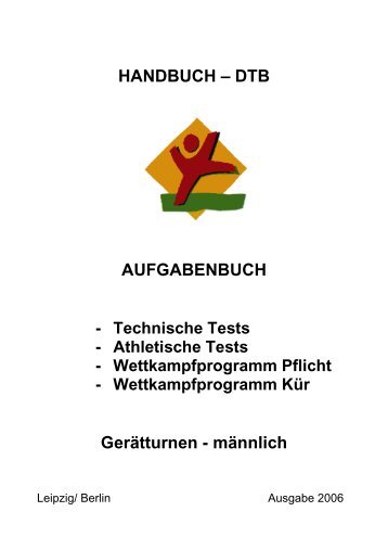 HANDBUCH – DTB AUFGABENBUCH Gerätturnen - männlich