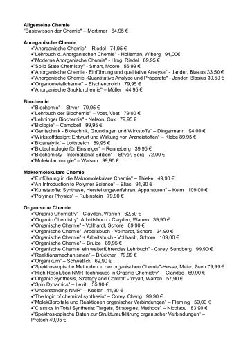 Allgemeine Chemie "Basiswissen der Chemie" – Mortimer 64,95 ...