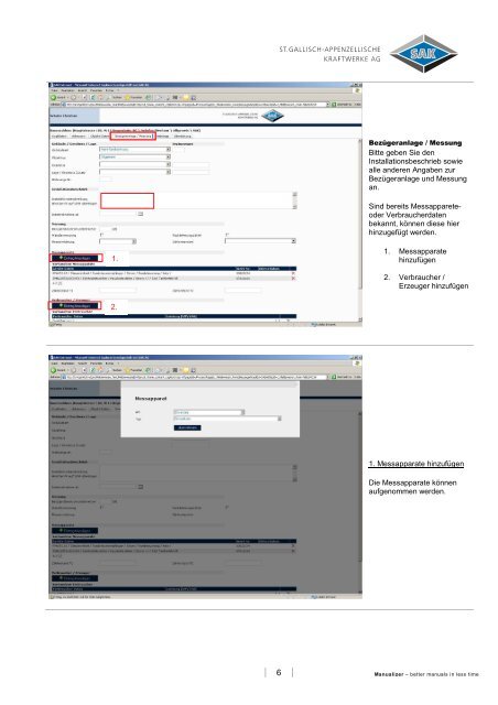 // Dokumentation SAK Extranet Bauanschluss (BA)