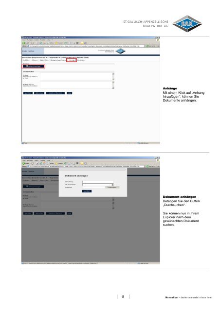 // Dokumentation SAK Extranet Bauanschluss (BA)