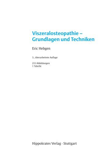 Hippokrates: Viszeralosteopathie – Grundlagen und Techniken