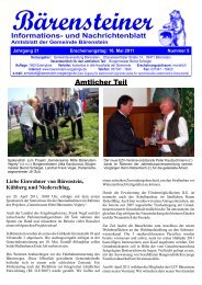 Informations- und Nachrichtenblatt Amtlicher Teil - Bärenstein im ...