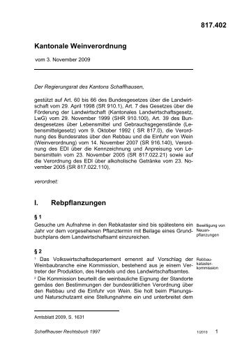 817.402 - Schaffhauser Rechtsbuch - Kanton Schaffhausen