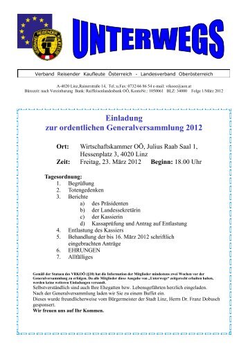 Zeitung 2012 - Verband Reisender Kaufleute Österreichs