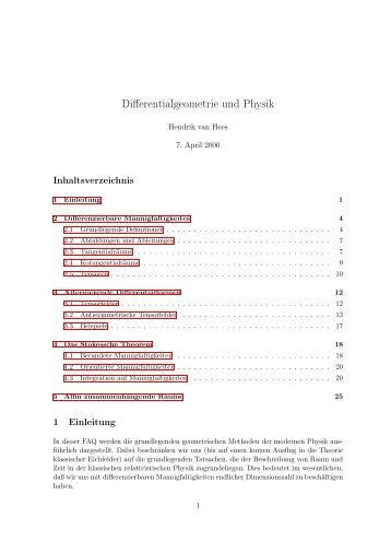 Hendrik van Hees, Differentialgeometrie und Physik - GSI - Theory