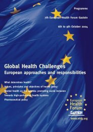 Programme - European Health Forum Gastein