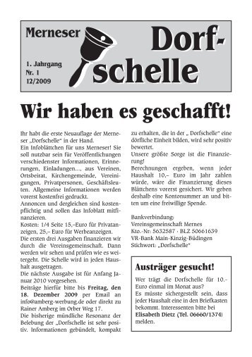 Ausgabe Dezember 2009 - Mernes