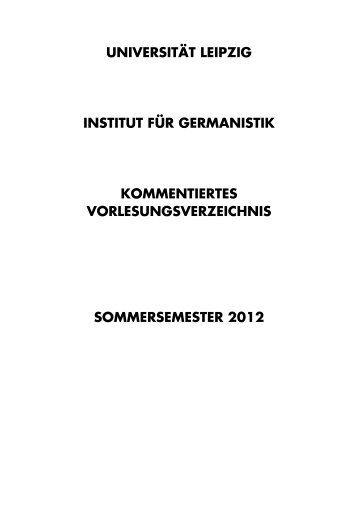 Vorlesungsverzeichnis SS2012.pdf - Universität Leipzig