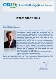 Jahresbilanz 2011 - CSU Gundelfingen
