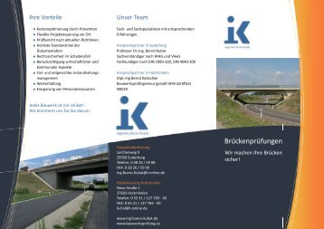 1. Flyer Brückenprüfungen - Ing. Kubat