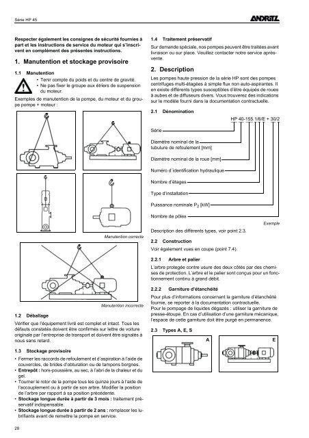 Betriebsanleitung Operating Instructions Instructions de ... - Andritz