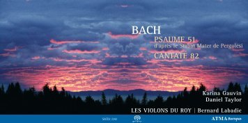 Livret - Bach Cantatas