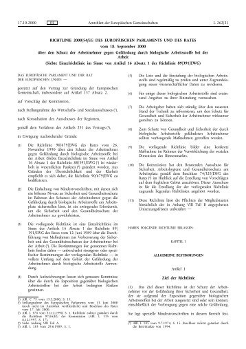 Richtlinie 2000/54/EG - EUR-Lex