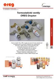 Termostatické ventily OREG Drayton s predreguláciou – prospekt