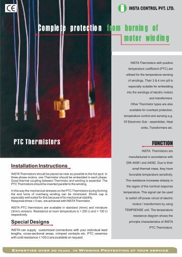 PTC Thermistors - Insta Control