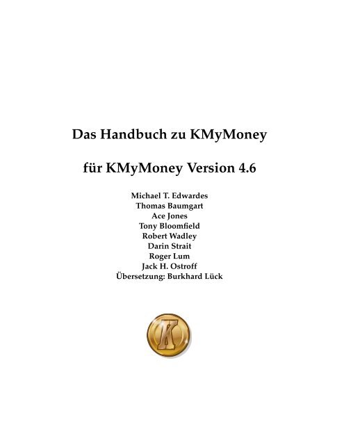 Das Handbuch zu KMyMoney - KDE Documentation