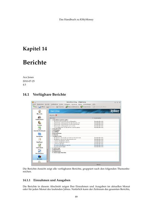 Das Handbuch zu KMyMoney - KDE Documentation