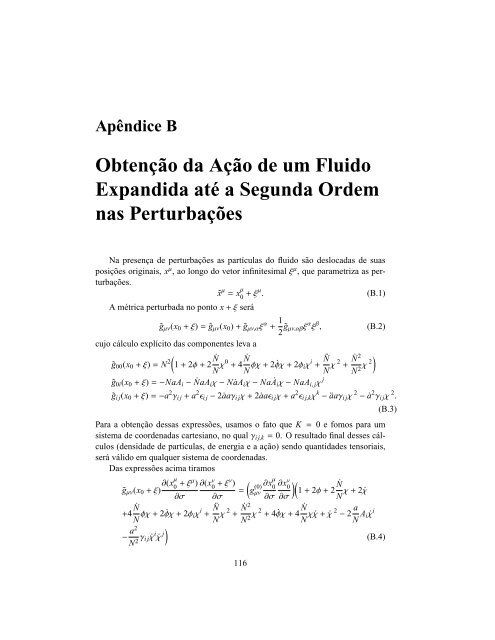 Teoria de Perturbações Invariantes de Calibre em ... - CBPFIndex