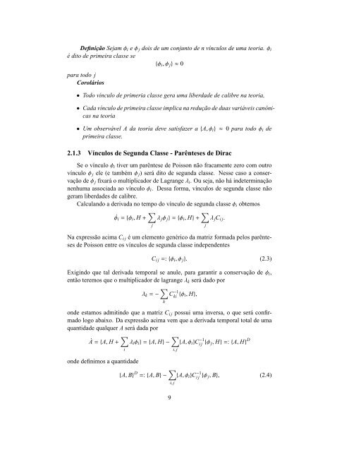 Teoria de Perturbações Invariantes de Calibre em ... - CBPFIndex