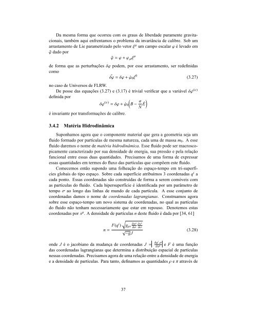 Teoria de Perturbações Invariantes de Calibre em ... - CBPFIndex