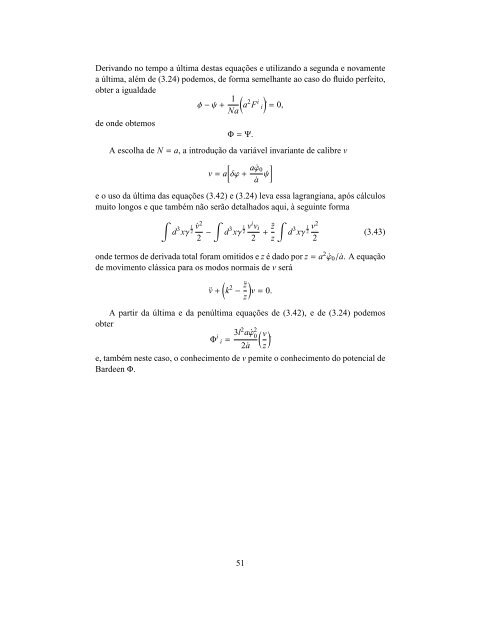 Teoria de Perturbações Invariantes de Calibre em ... - CBPFIndex