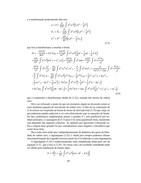 Teoria de Perturbações Invariantes de Calibre em ... - CBPFIndex