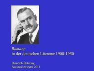 Romane 1900 bis 1950 vom 12. Juli 2011 - Heinrich Detering