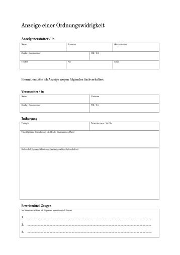 Ordnungswidrigkeit Duisburg