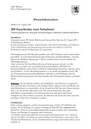 PM 179-2011 Schulanfang 2011 ( | 60,57 KB) - Stadt Meißen