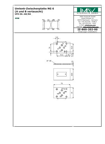 Umlenk-Zwischenplatte NG 6 (A und B vertauscht) IZ-860-202-00