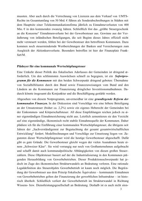 Rudolf Hickel Kommunen in der Finanzkrise - Arbeitsgruppe ...